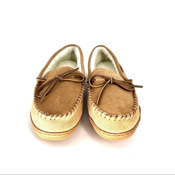 KINGSIZE Men's SUEDE TRACKER SLIPPERS Tan- Size 9 EW - Picture 4 of 8